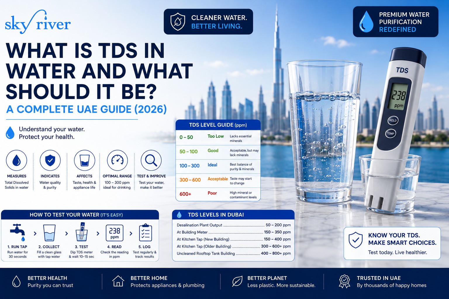 testing TDS levels in water Dubai UAE